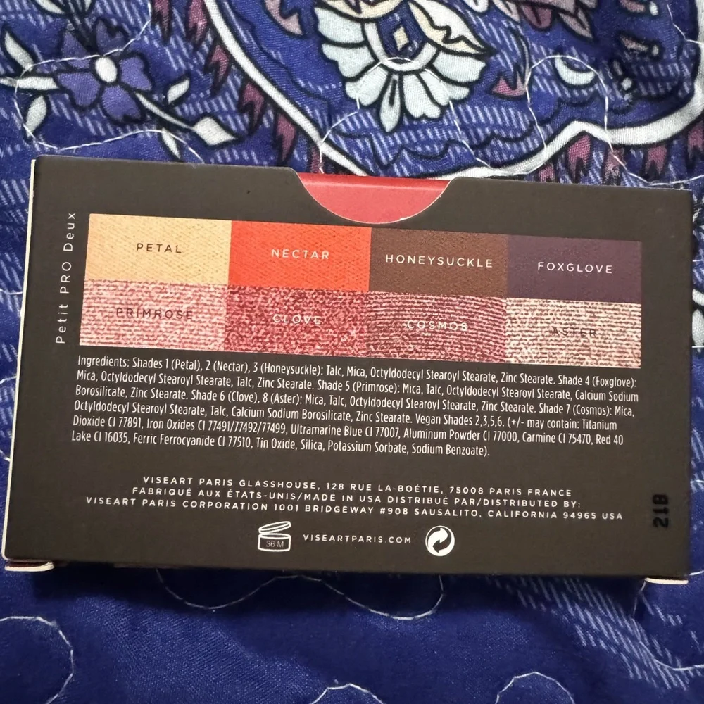 Viseart Petit Pro 2 Eyeshadow Palette - Nectar and Primrose